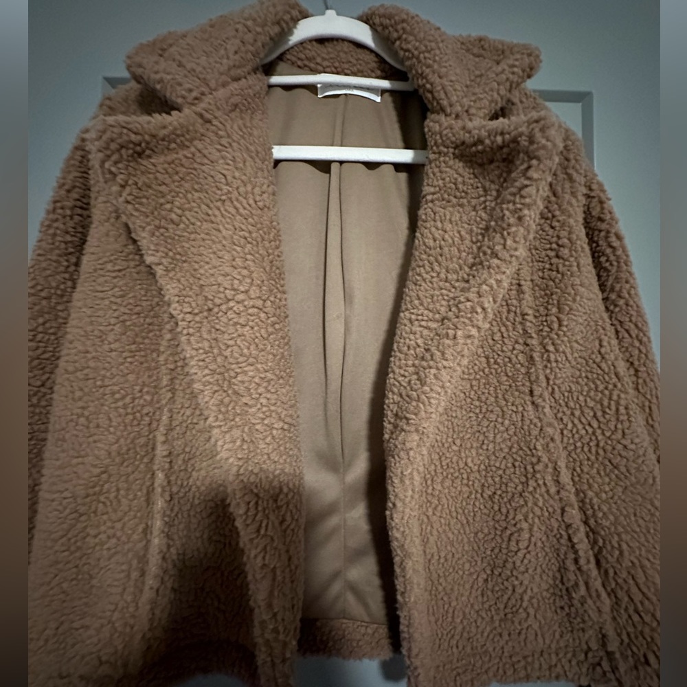 American Threads Brown Teddy Jacket Slightly Crop… - image 2